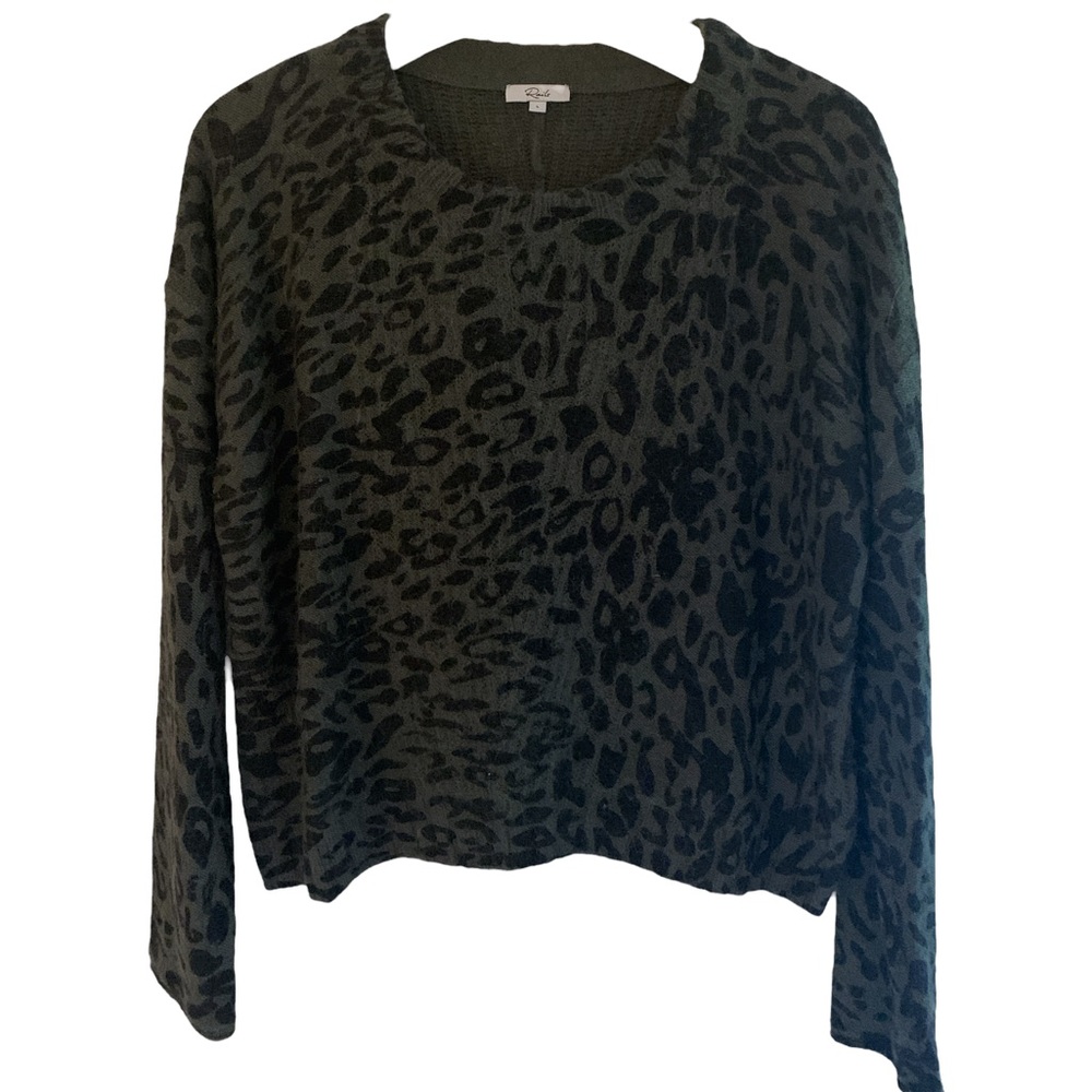 Rails Green Animal Print Crewneck